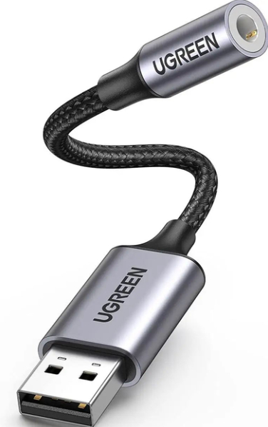 Перехідник Ugreen CM477 USB to 3.5 мм Audio Adapter 25см - Зображення 2