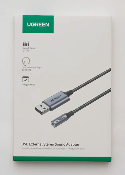 Перехідник Ugreen CM477 USB to 3.5 мм Audio Adapter 25см - Зображення 7
