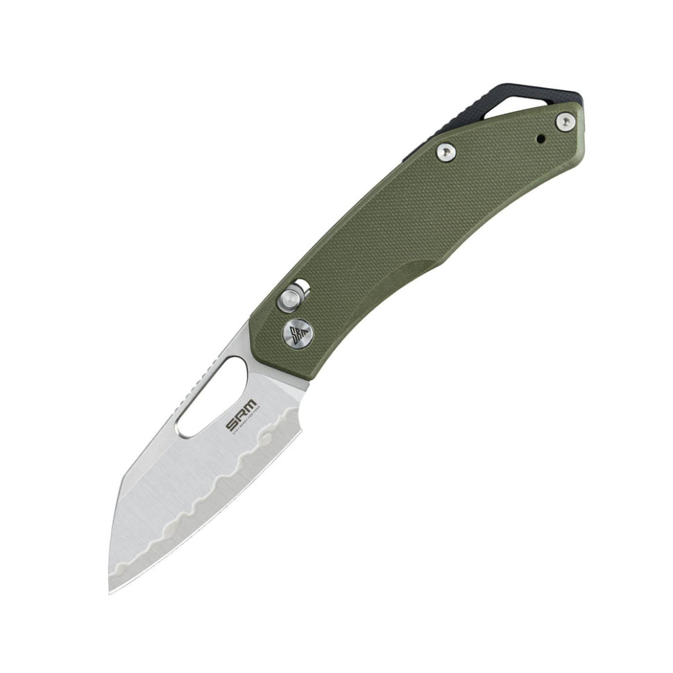 Ніж складаний кишеньковий SRM Cub 261M-GP2 (7.3 см) 140Cr / G10 зелений