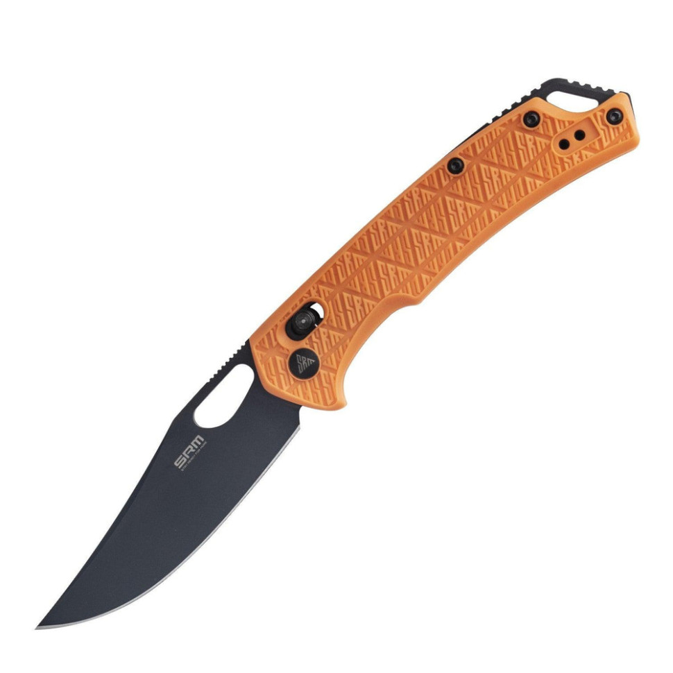 Ніж складаний туристичний SRM Retriever 9201-PJ (9 см) 8Cr13MoV / FRN помаранчевий