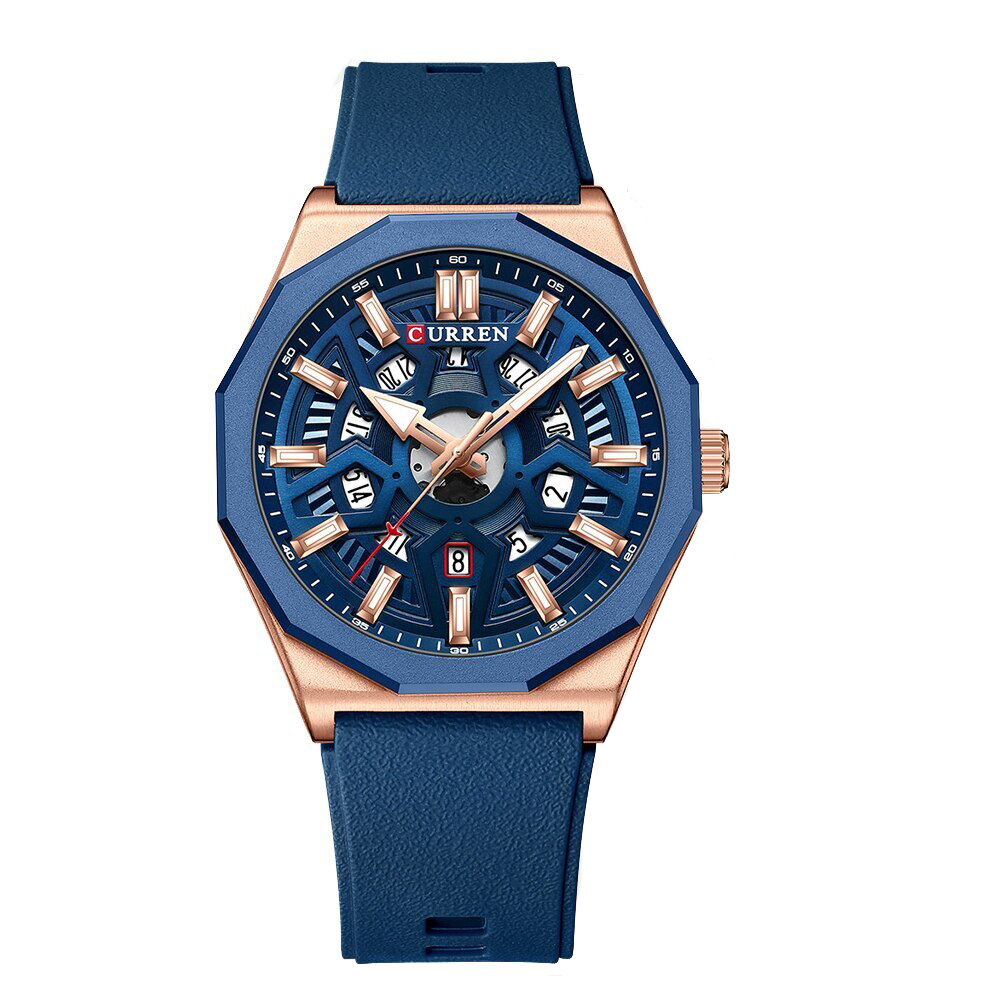 Чоловічий годинник Curren 8437 Gold-Blue