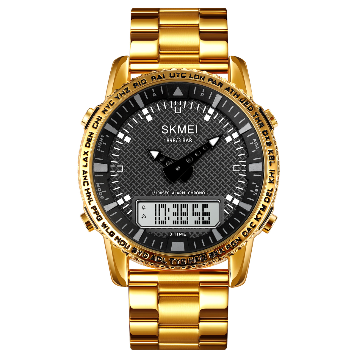 Чоловічий годинник Skmei 1898GDWT Gold-White