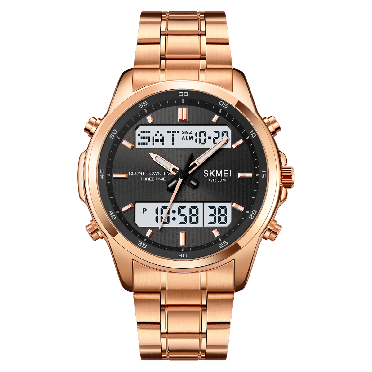 Чоловічий годинник Skmei 2049RGWT Rose Gold-White