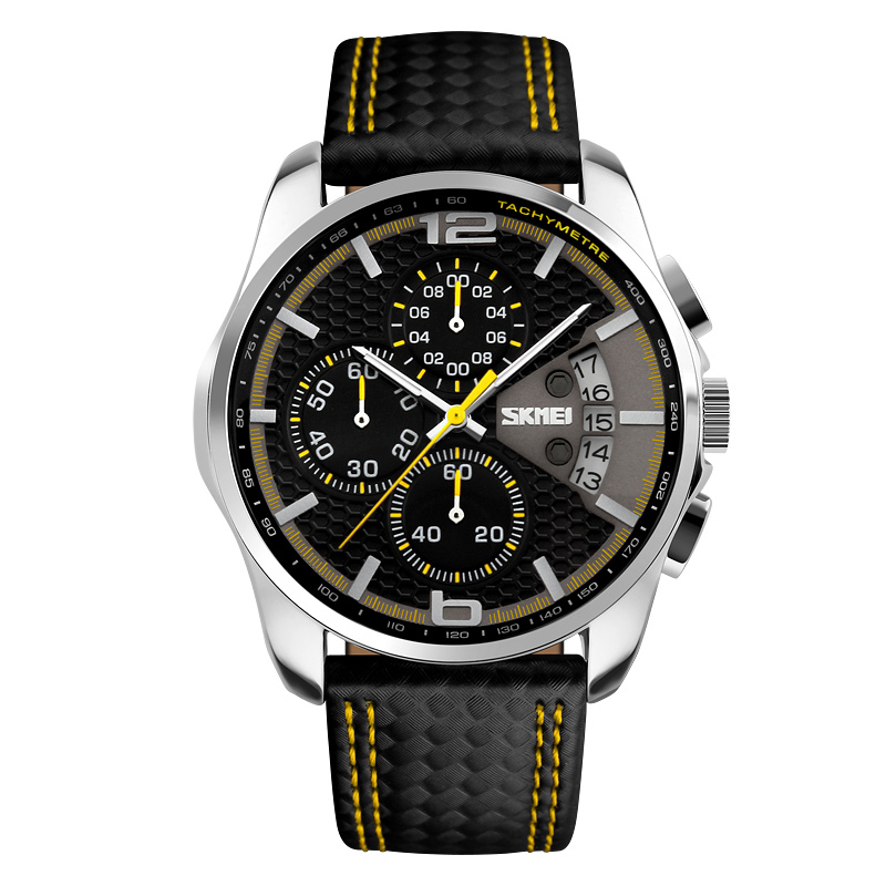 Skmei 9106YL Silver-Black-Yellow SALE