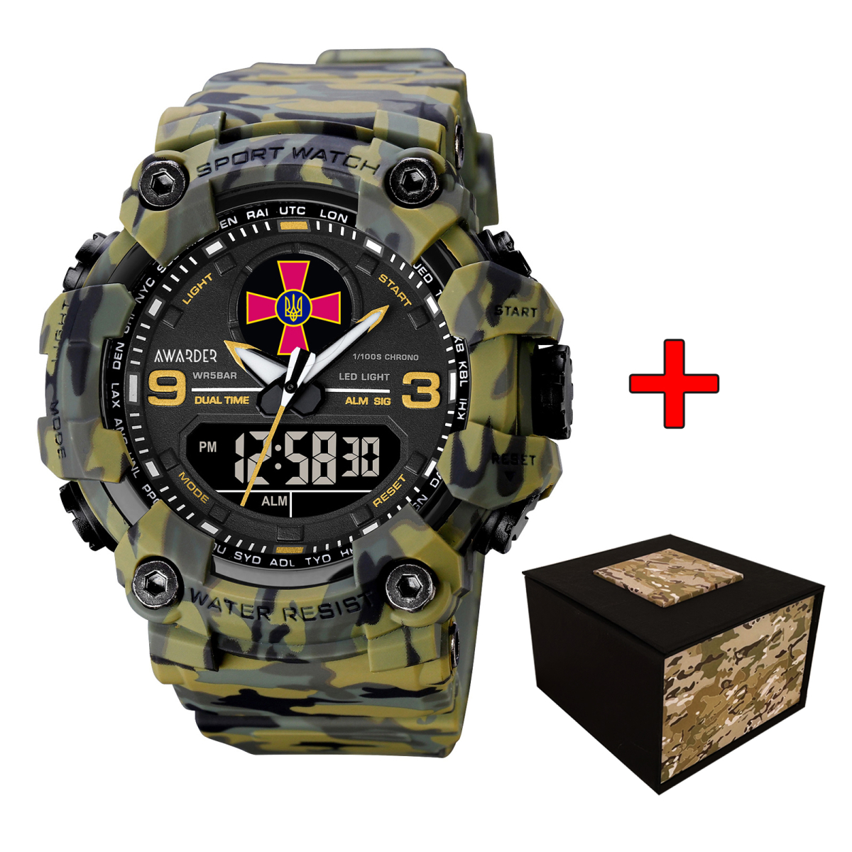 Чоловічий годинник Awarder 001 ЗСУ Army Green