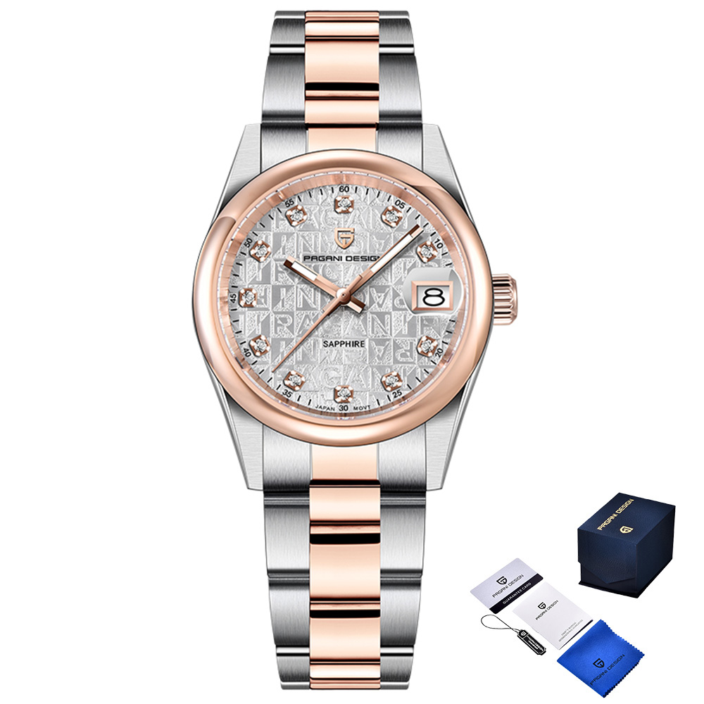 Жіночий годинник Pagani Design PD-1794L Silver-Rose Gold-White