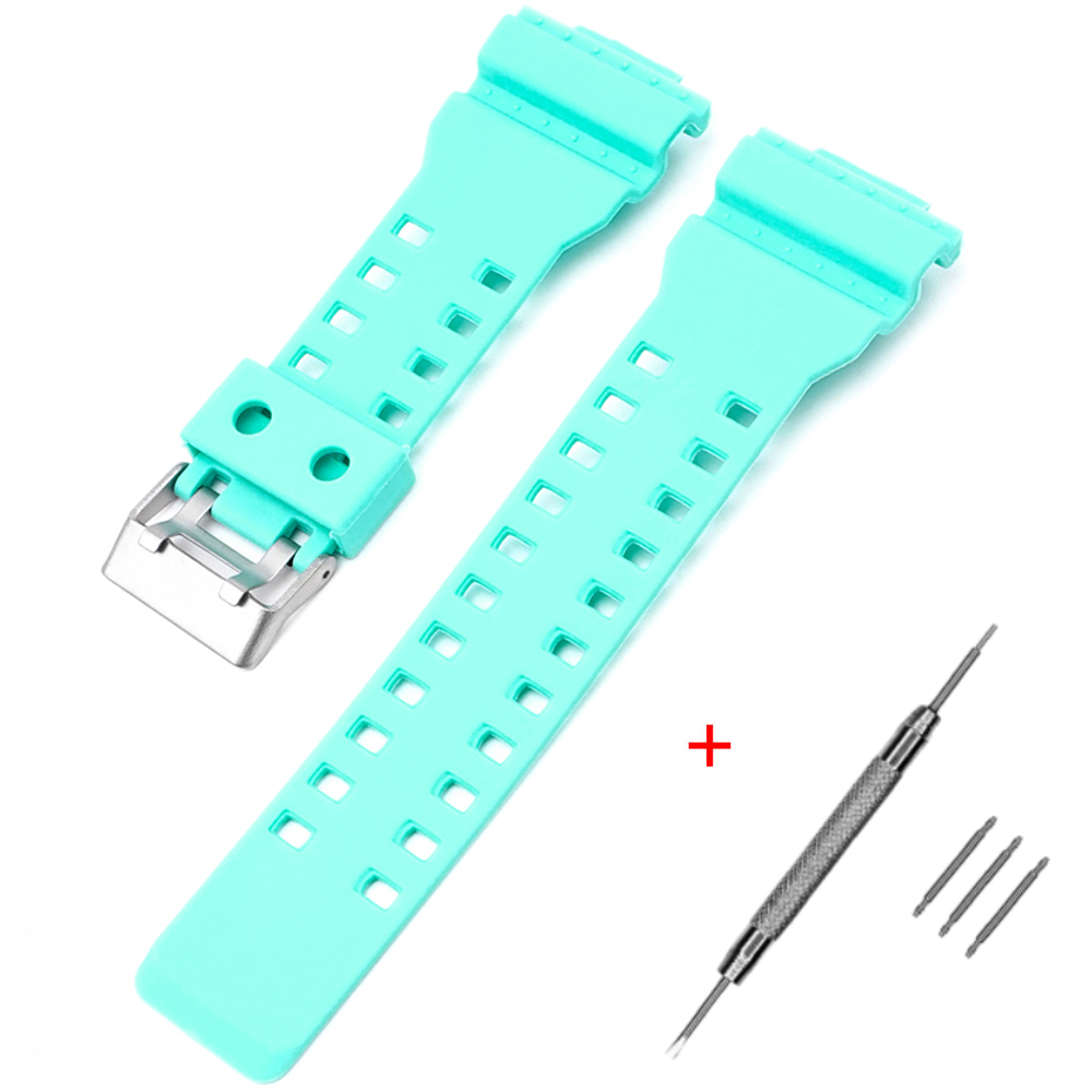 Ремінець для Casio G-Shock GA-100/110 Light Green  SI LG