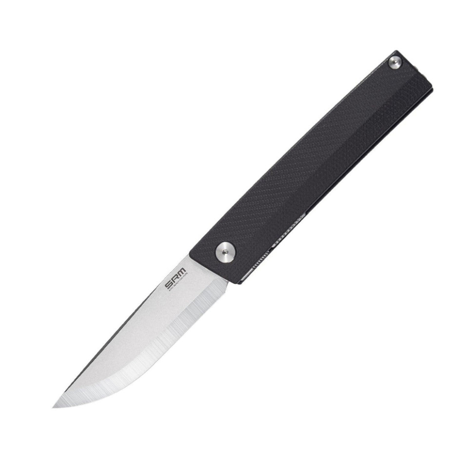 Ніж складаний туристичний SRM Gent 401LC-GB (8.3 см) 10Cr / G10 чорний