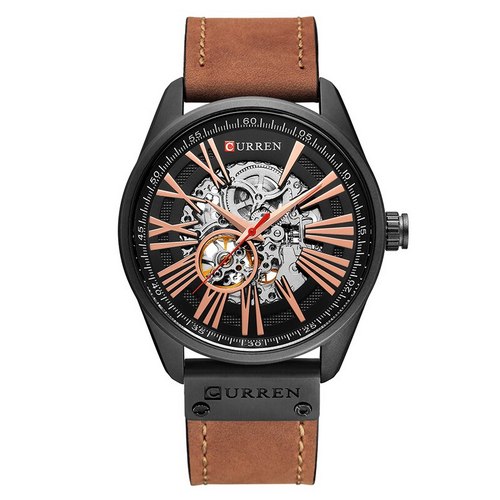Curren 8299 Black-Gold-Brown