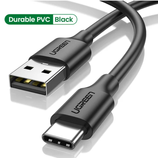 Кабель USB A - Type C Durable PVC 3A Black 0,5 м