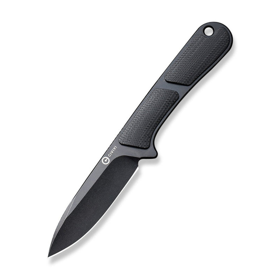 Ніж фіксований тактичний Civivi Mini Elementum, (5.7 см) Nitro-V / G10 чорний