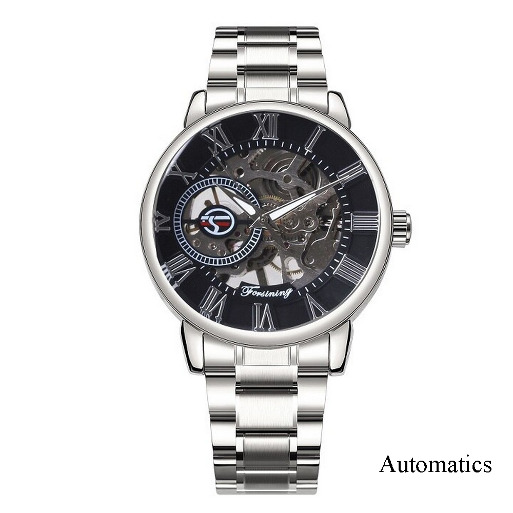 Forsining 8099A Silver-Black Metal