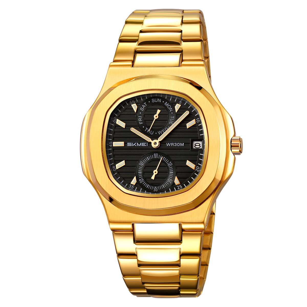 Класичний чоловічий годинник Skmei 2423GD Gold