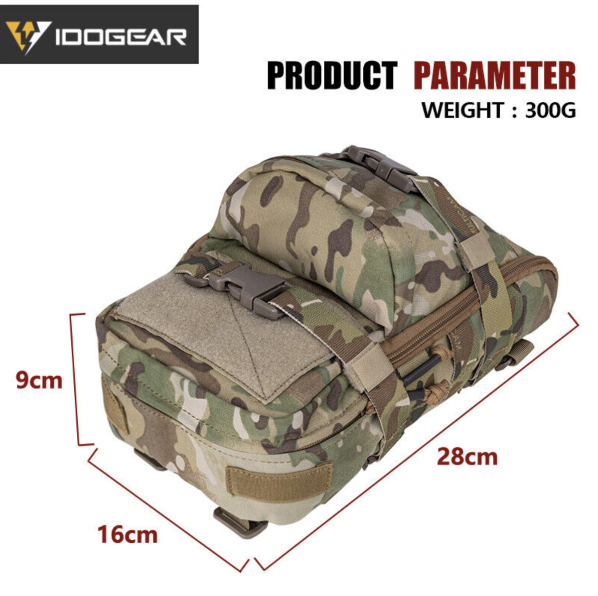 Рюкзак (IG-BG3530-MC) тактичний, з кріпленням під гідратор IDOGEAR Mini Molle Hydration Bag - Зображення 3