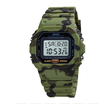 Чоловічий годинник Skmei 1628CMGN Camo Green