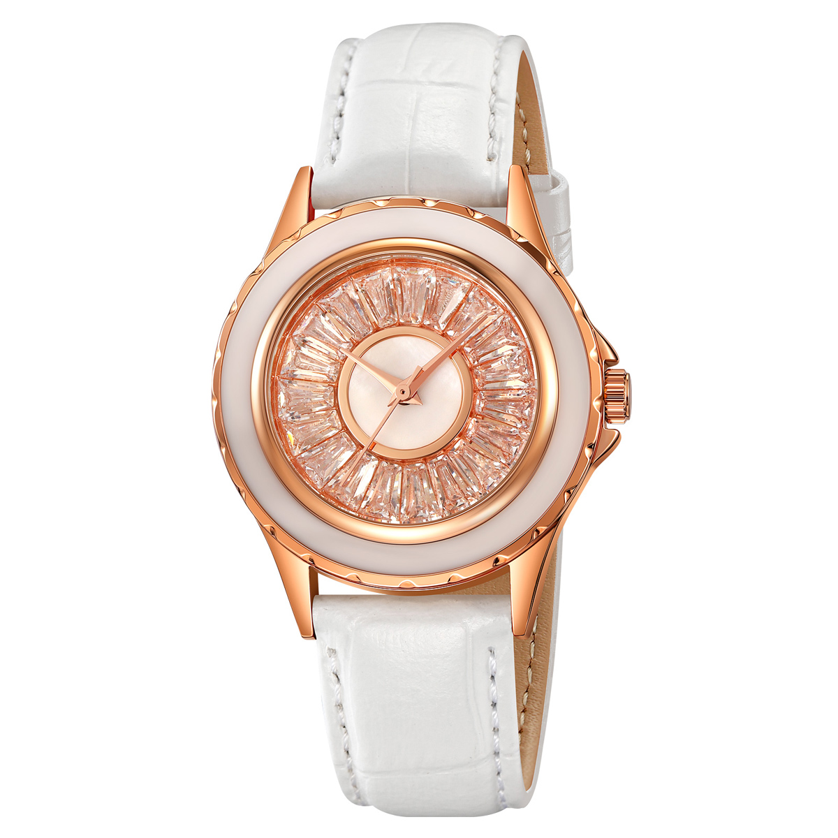 Класичний жіночий годинник Skmei 2172RGWT Rose Gold-White
