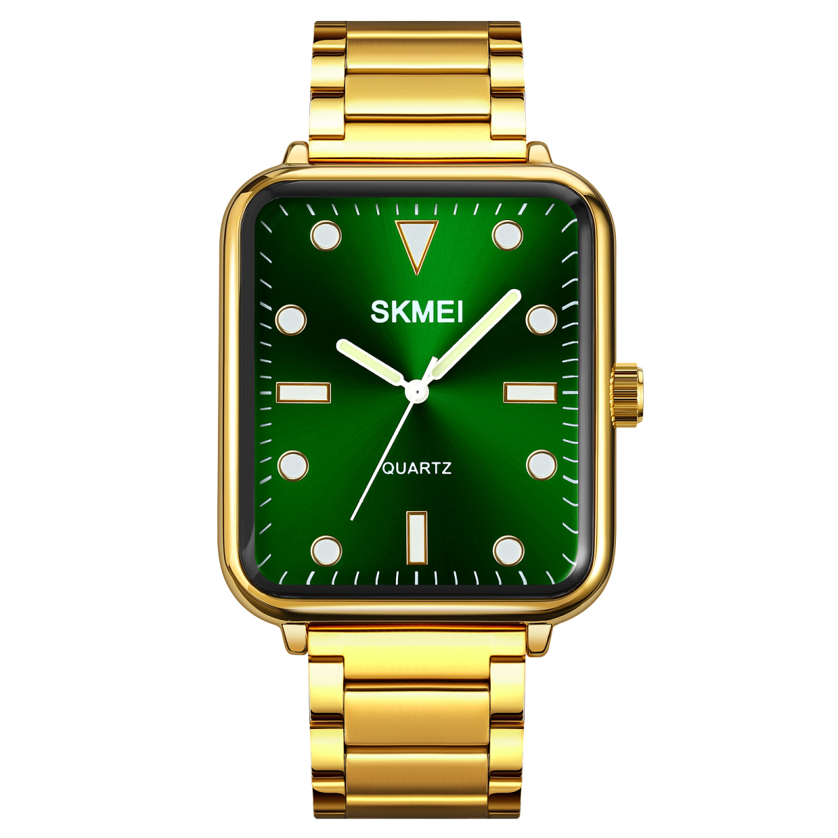 Чоловічий годинник Skmei 1954GDGN-SP Gold-Green Sun Pattern
