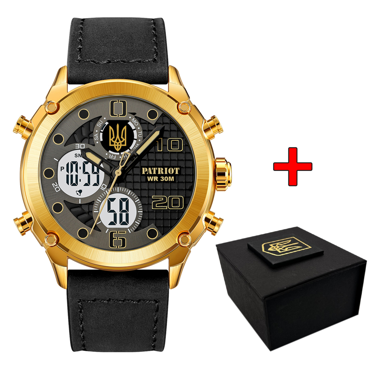 Patriot 017GDBK Тризуб золото Gold-Black.
