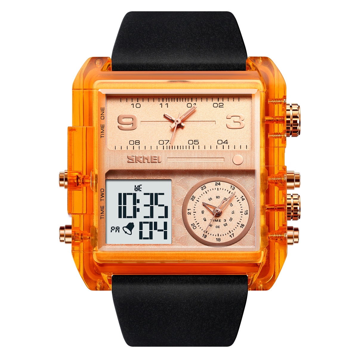 Чоловічий годинник Skmei 2020AR Amber-Transparent