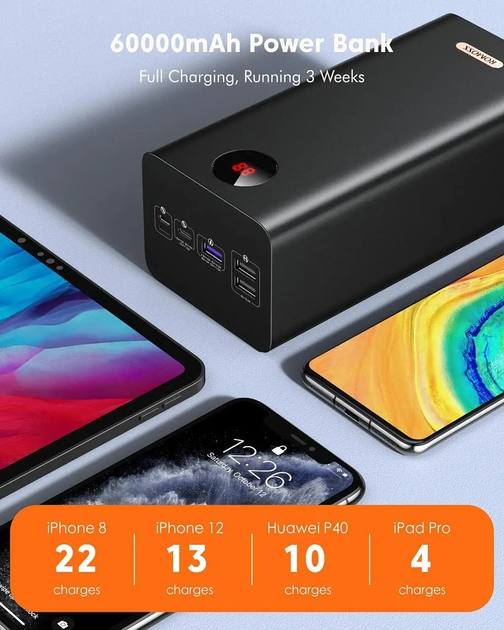 Павер Банк Power Bank Romoss PEA57 22.5W 60000mAh Black - Зображення 4