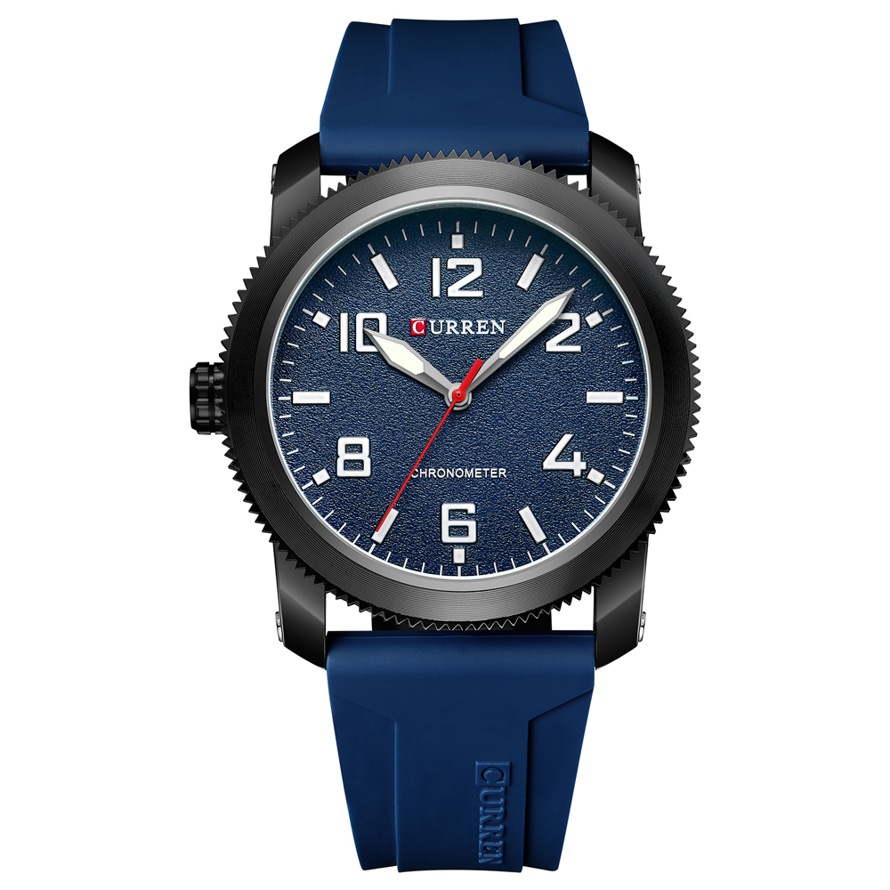 Чоловічий годинник Curren 8454 Black-Blue