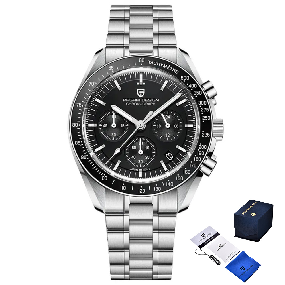 Чоловічий годинник Pagani Design PD-1701 Silver-Black