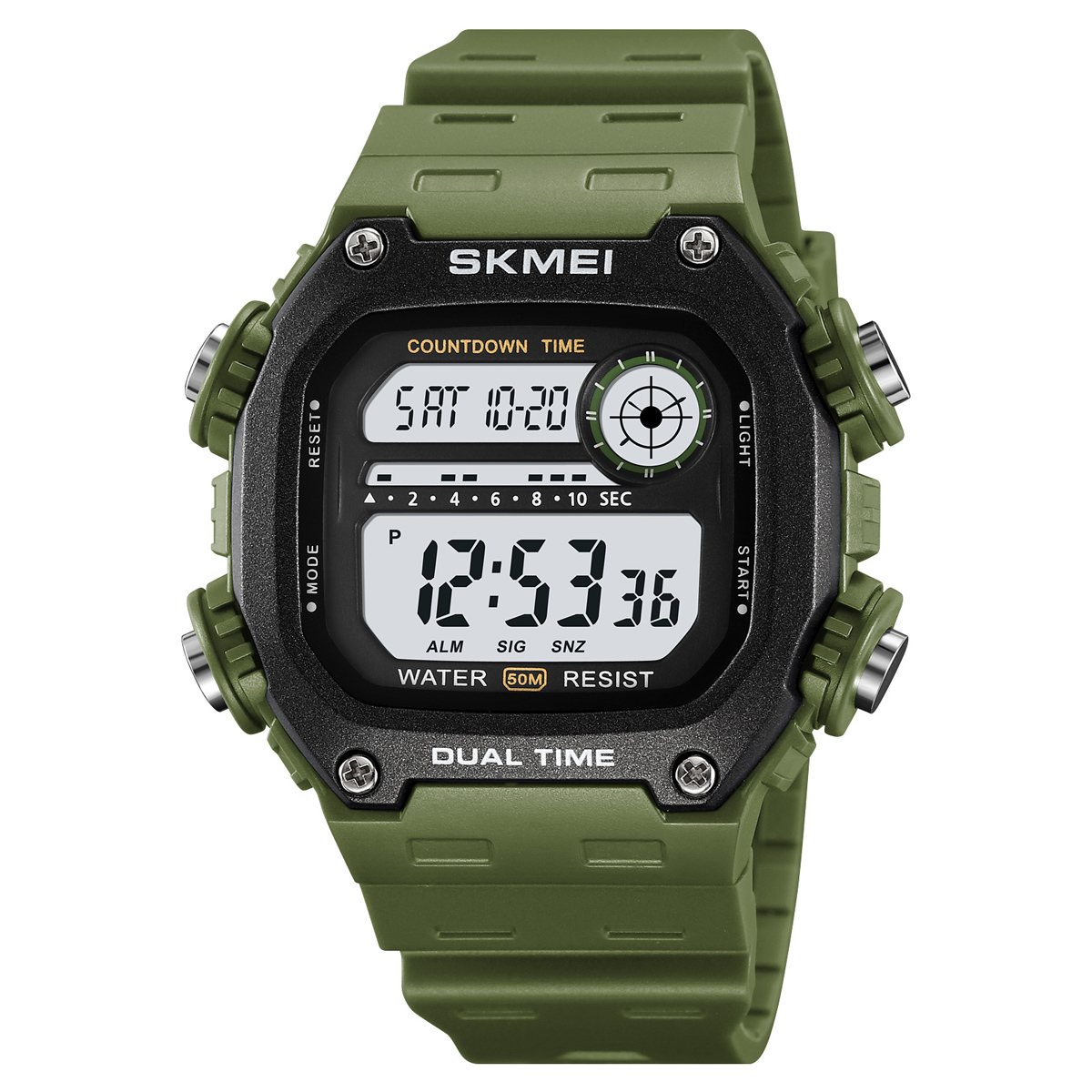 Спортивний чоловічий годинник Skmei 2126AG Army Green