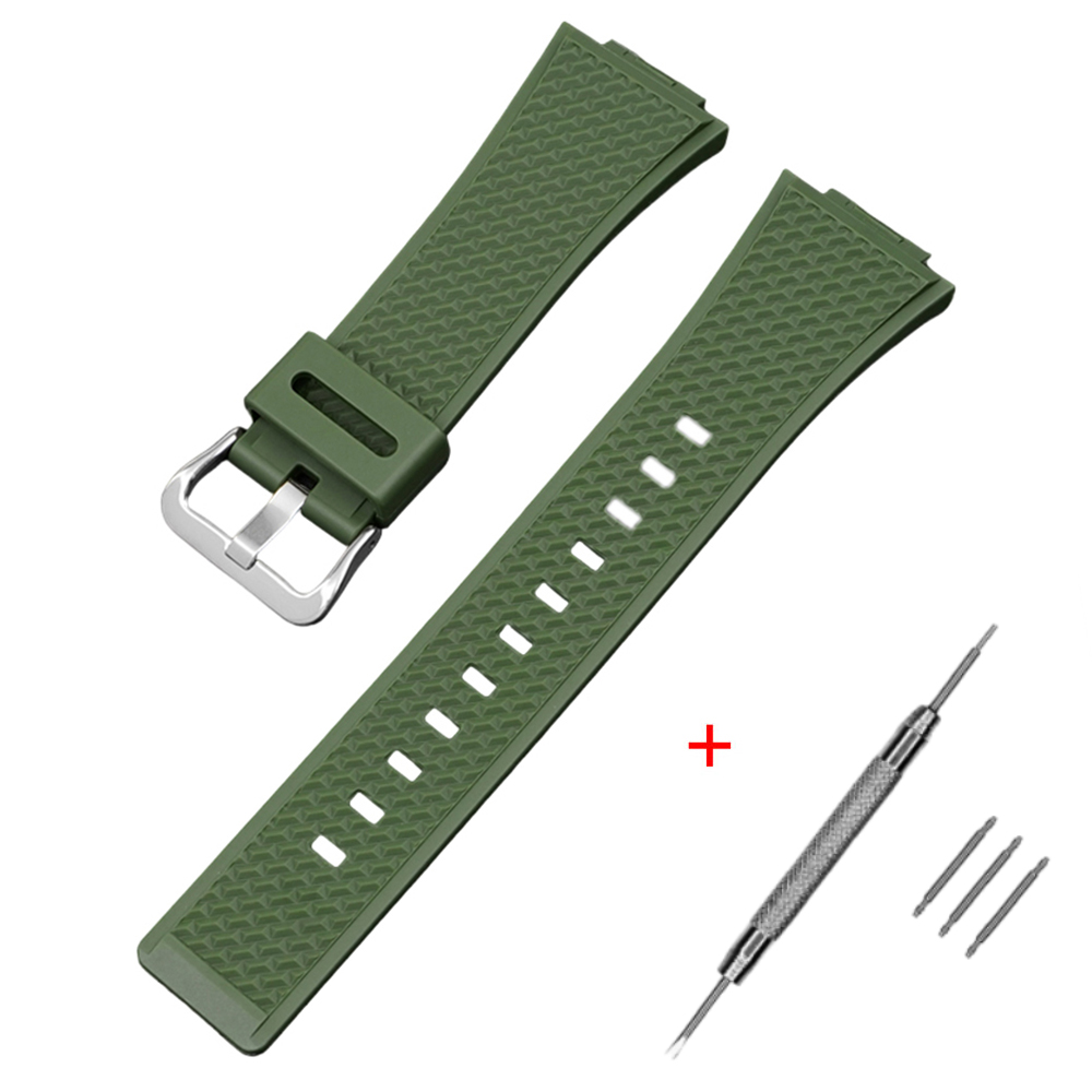 Ремінець для Casio G-Shock GA-100/110 Army Green SI AGS