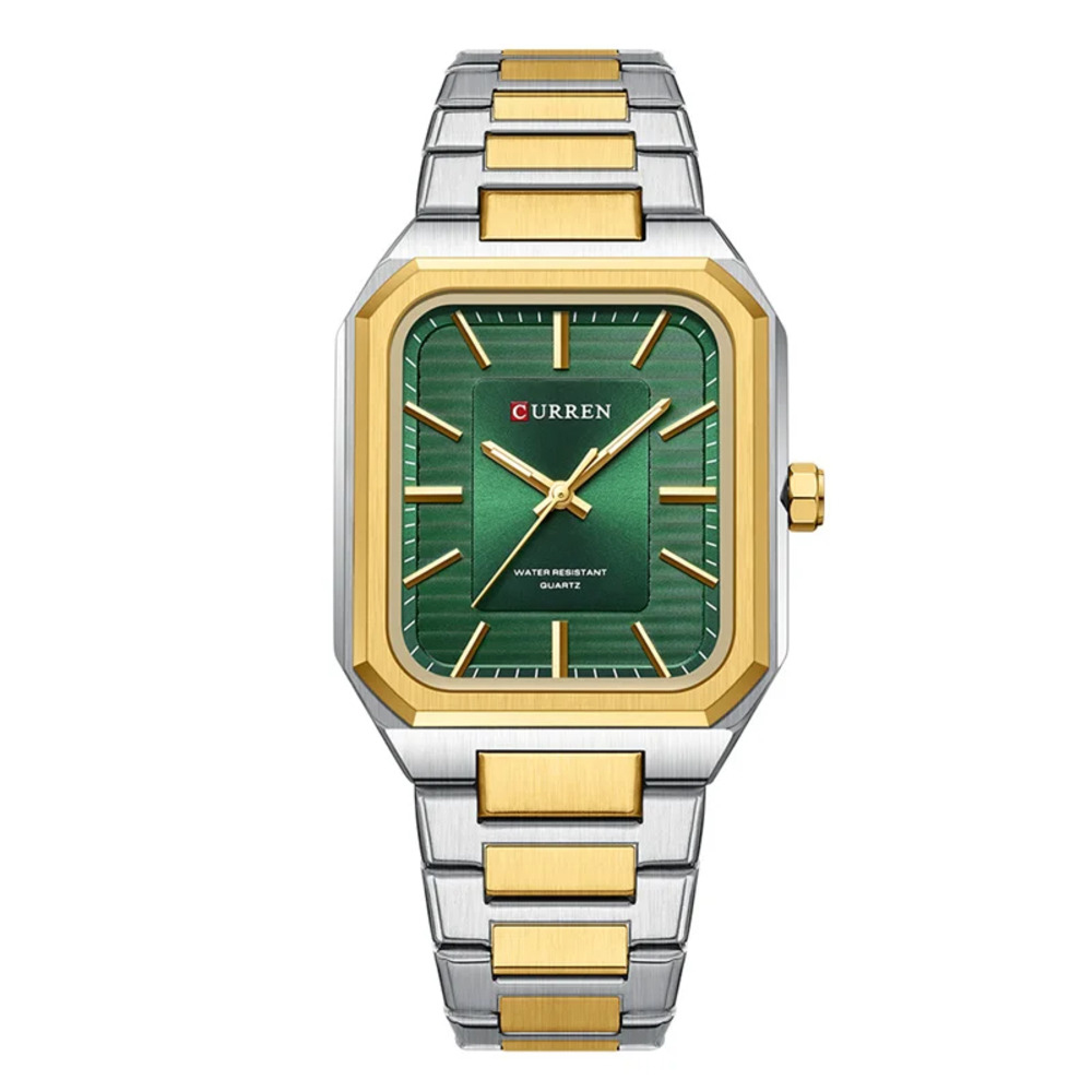 Чоловічий годинник Curren 8457 Gold-Green