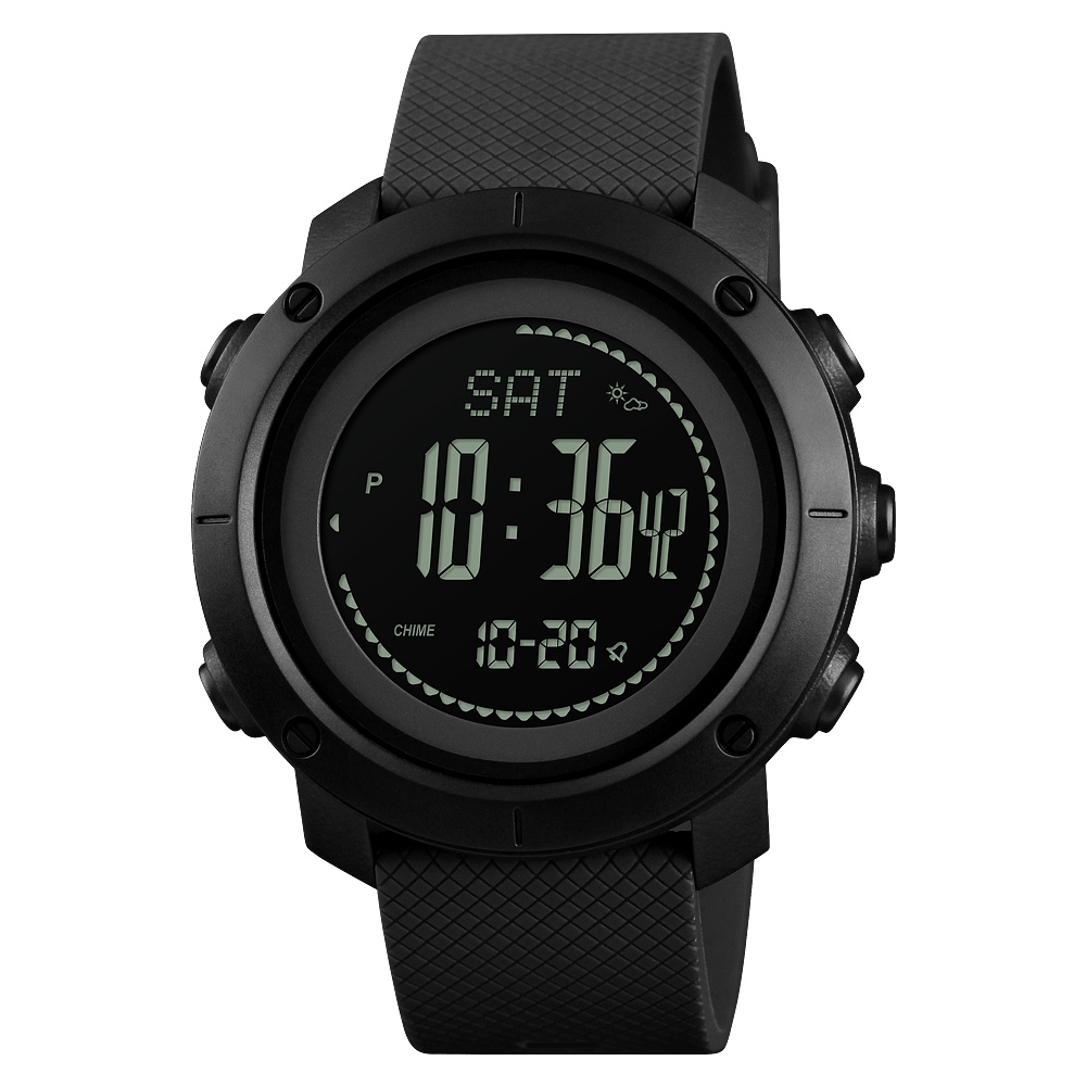 Чоловічий годинник Skmei 1427BK Black + Compass