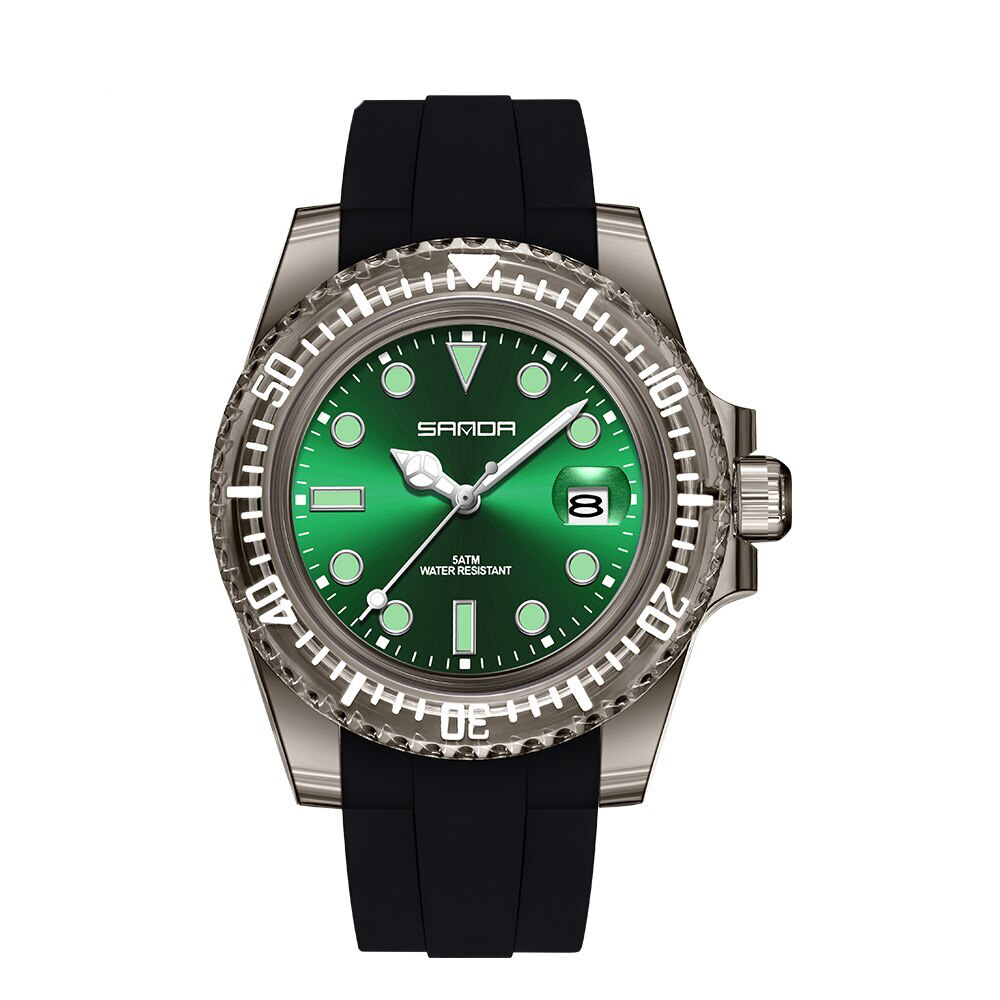 Жіночий годинник Sanda 9007 Black-Green
