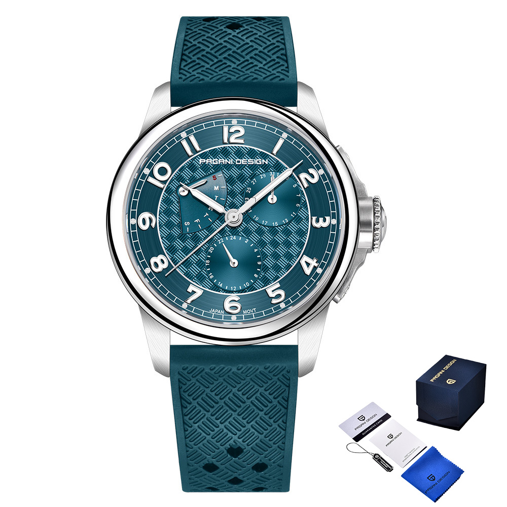 Чоловічий годинник Pagani Design PD-1780 Blue-Silver-Blue