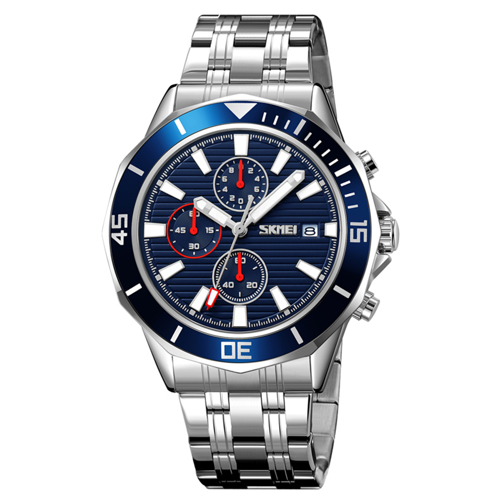 Чоловічий годинник Skmei 9335SIBU Silver-Blue