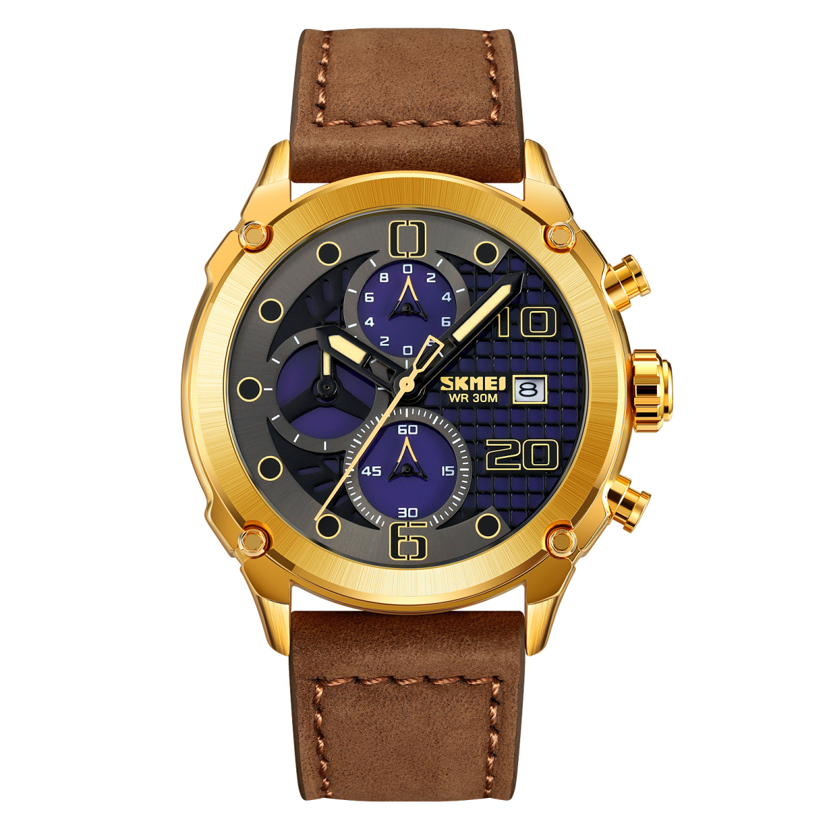 Чоловічий годинник Skmei 2051GDBN Gold-Brown