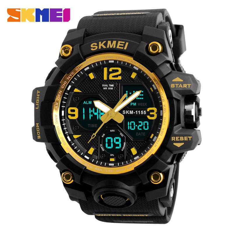 Чоловічий годинник Skmei 1155 Black-Gold