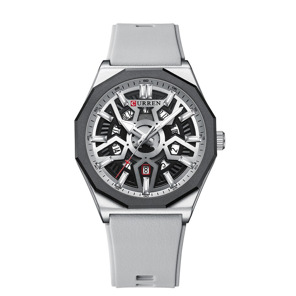 Чоловічий годинник Curren 8437 Silver-White