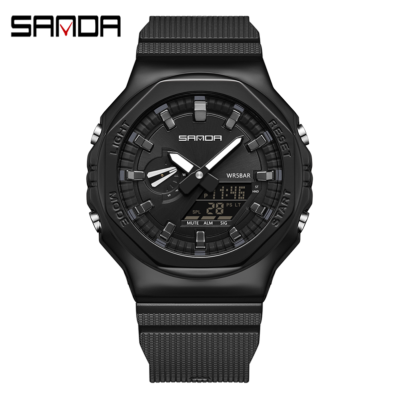 Чоловічий годинник Sanda 3167 All Black