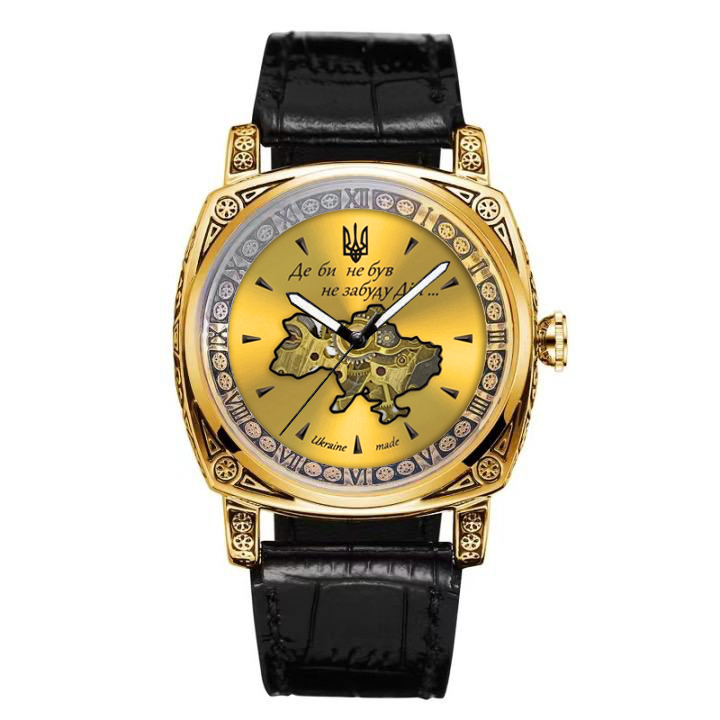 Чоловічий годинник Awarder 021-3D  Де би не був Gold-Black