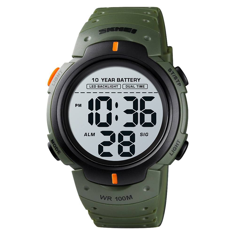 Чоловічий годинник Skmei 1560 Green-Orange