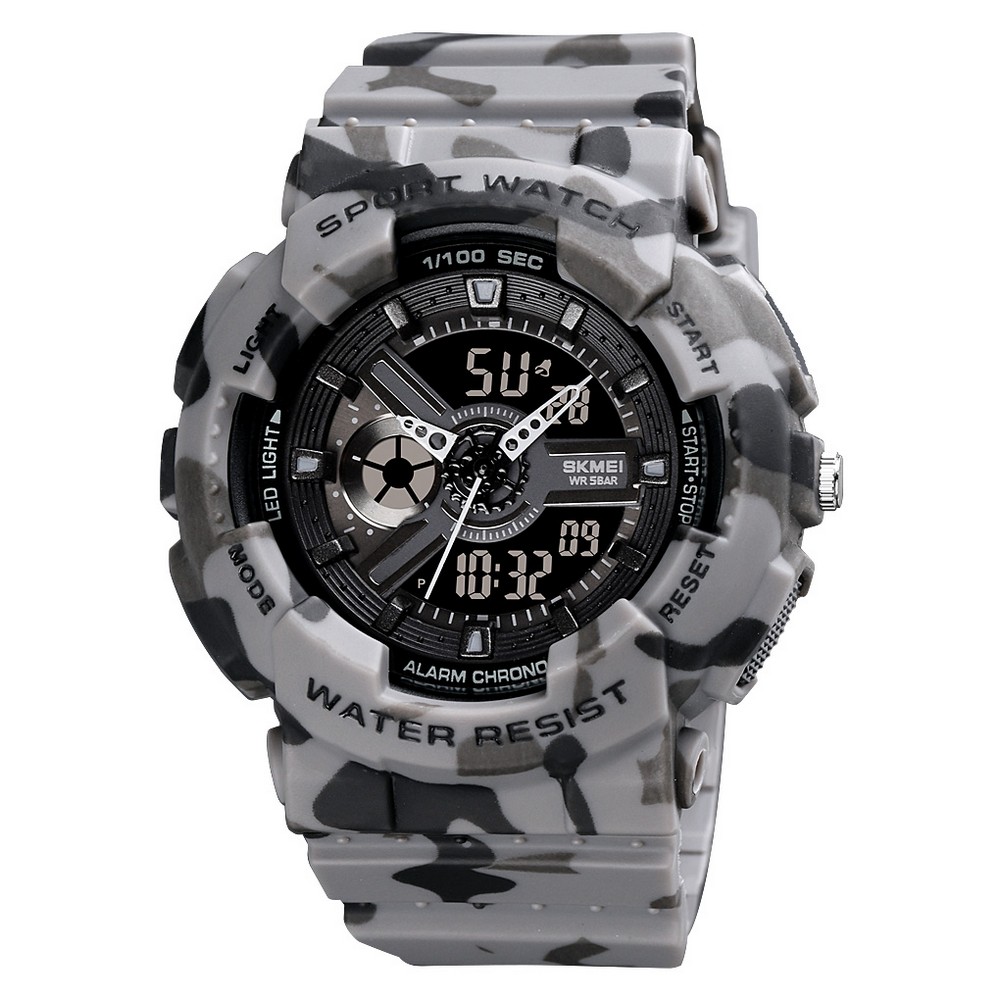 Чоловічий годинник Skmei 1689CMGY camo gray
