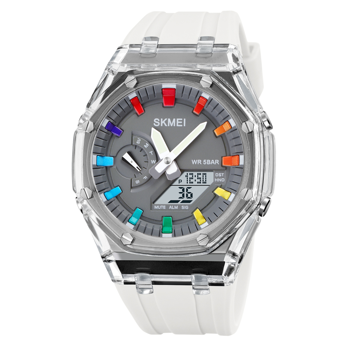 Наручний годинник Skmei 2100WTGY White-Grey