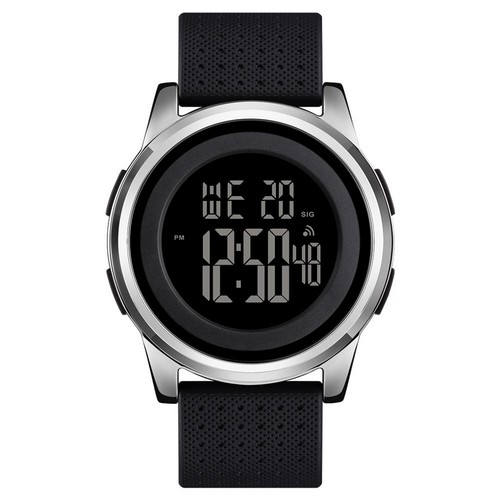 Чоловічий годинник Skmei 1502SI Black-Silver