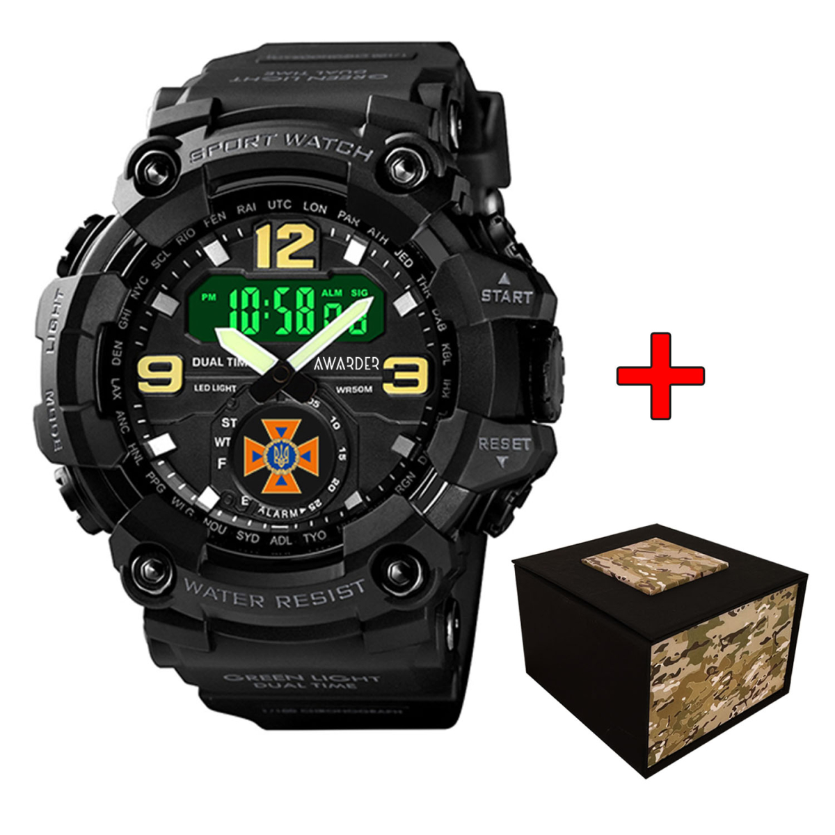 Чоловічий годинник Awarder 004 ДСНС All Black