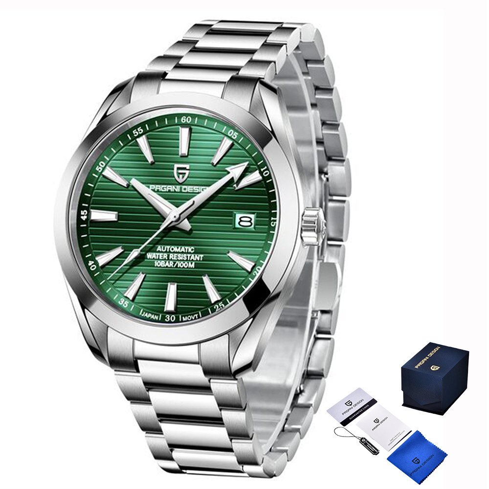 Чоловічий годинник Pagani Design PD-1688 Silver-Green