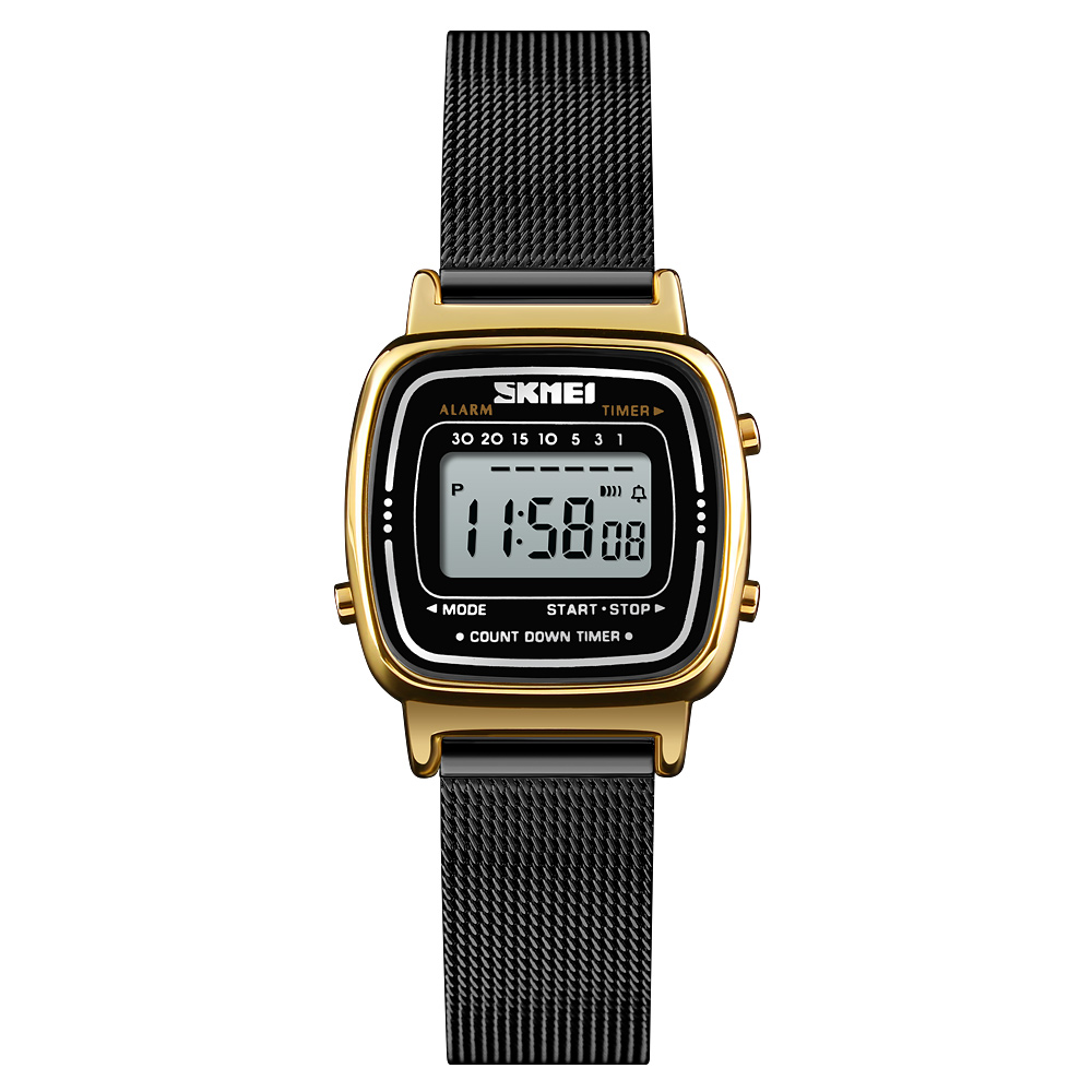 Жіночий годинник Skmei 1901MHGDBK Gold-Black Mesh
