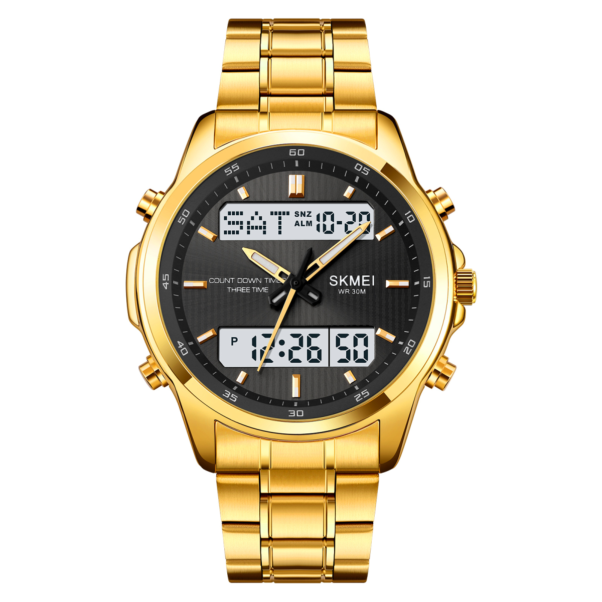 Чоловічий годинник Skmei 2049GDWT Gold-White
