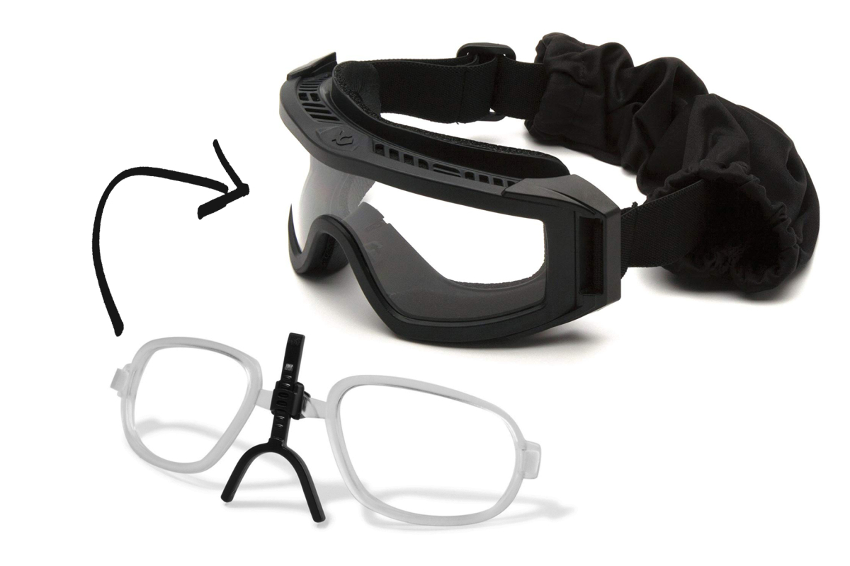 Окуляри захисні з ущільнювачем Venture Gear Tactical Loadout+RX (clear) Super Anti-Fog H2MAX, прозорі окуляри з діоптрійною вставкою в комплекті