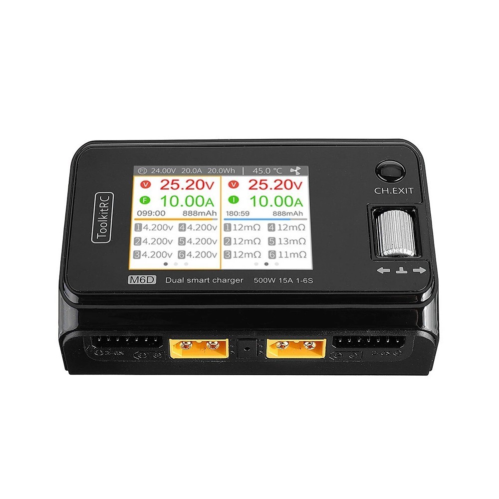 Зарядний пристрій ToolkitRC M6D 500W 15А для акумуляторів 1-6S - Зображення 7