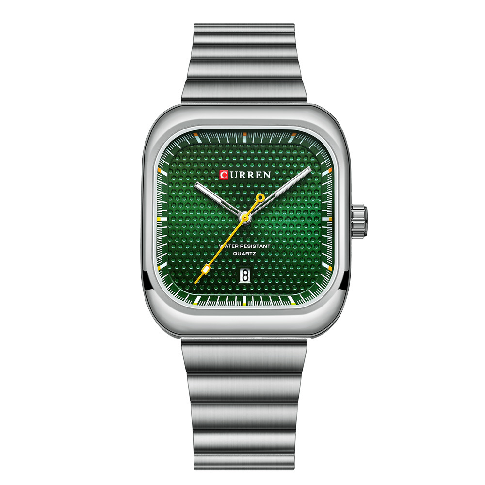 Чоловічий годинник Curren 8460 Silver-Green