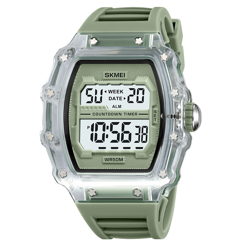Чоловічий годинник Skmei 2296WTGN White-Green